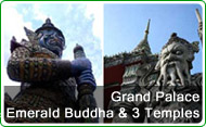 Grand Palace and Emerald Buddha and 3 Temples