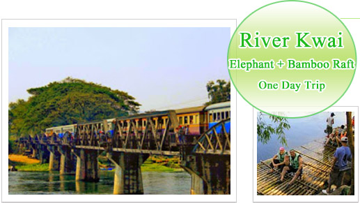 River Kwai and Elephant and Bamboo Rafting